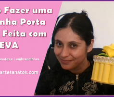 Como Fazer uma Caixinha Porta Treco Feita com CD e EVA